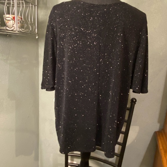 Helen Blake black sparkly cap sleeve Top - Picture 6 of 12
